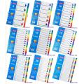 Kidario KID12-12NB A4 數字(1-20)彩色膠質分類索引