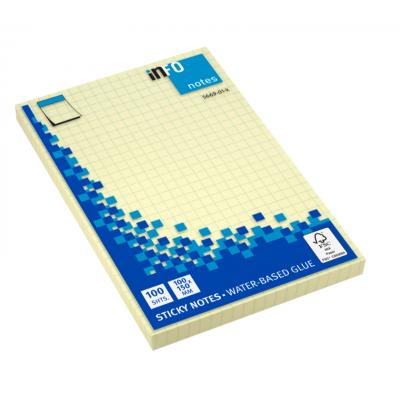 德國制 INFO 5669-01-K 4" X 6" 強力格仔便條貼(1本/100張)