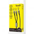 Budi DC210C2C12B 1 For 2 PD(65W) Cable Type-C to Cx2 1.2M