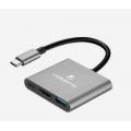Volkano VK-20233-BK 3 IN 1 Type C  Adaptor