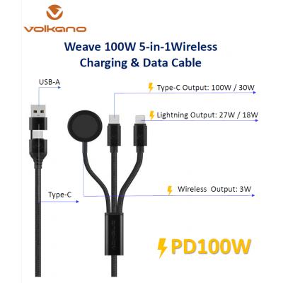Volkano VK-20240 5-in-1 100W Charging&Data Cable (1M)