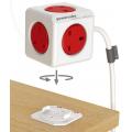 Allocacoc 7300 Powercube 5 Outlet Extended -3M -(紅色)