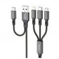 Budi DC203T512B  6in1 3A Multi Charging Cable USB/Type-C(1.2