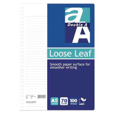 Double A  A5 70g 20孔活頁紙 (100張)