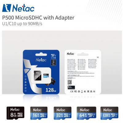 Netac 朗科 P500 MicroSDHC UHS-I 記憶卡-16GB  (附SD轉接卡)