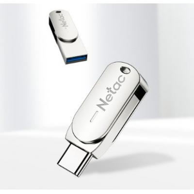 Netac U785C USB3.2(USB-A+USB-C) USB Drive 鋅合金OTG 雙用手指-64GB