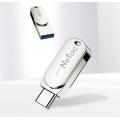 Netac U785C USB3.2(USB-A+USB-C) USB Drive 鋅合金OTG 雙用手指-6...