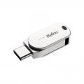 Netac U785C USB3.2(USB-A+USB-C) USB Drive 鋅合金OTG 雙用手指-128GB
