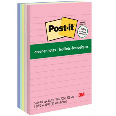 3M 660-RP-A (4"x6")有行報事貼-甜美糖霜色彩系(5本裝)
