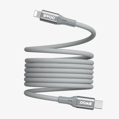 BWOO X311CL Type-C to Lighning 27W(480Mbps) 磁吸自收納式充電傳輸線-1M