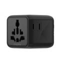 Mophie (迷你)旅行多國萬用插頭(USB-C+USB-A)-黑色/白色