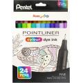 Pentel S40-24 Pointliner Colour dye ink (0.4mm)彩色代針筆(24色)