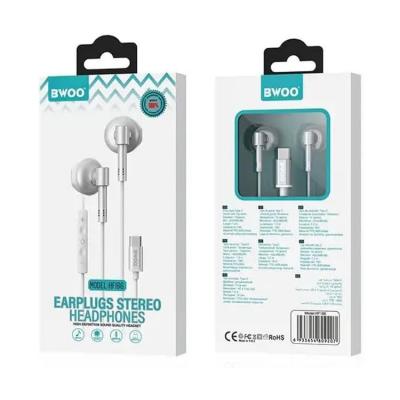 BWOO BO-HF166 Type-C Wired Earphone 1.2M