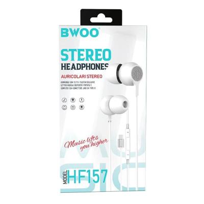 BWOO HF-157 Type-C Wired Earphone-White 