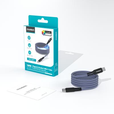 Choetech 100W USB-C 磁吸收納線 1米