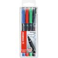 Stabilo 842/4OHP (F 0.7mm)Universal 油性膠片筆(4色套裝)