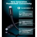 Choetech 3011-CA-BK Thunderbolt 5A USB-C 連接線-1M