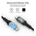 Choetech USB4.0 GEN3 240W 8K 連接線-1.2M