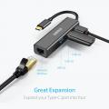 Choetech U02 4合1 USB-C 轉 RJ45 集線器