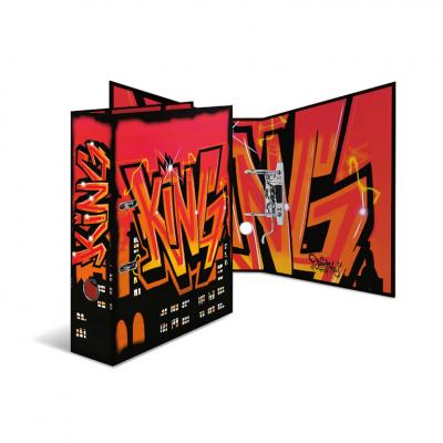 德國製 HERMA 7161 3" A4 2孔雙面印刷彩圖硬皮快勞「KING」