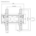 Brateck KL31-22T 超經濟型可傾斜固定式電視壁掛架