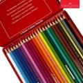 Faber-Castell 115845 Classic 六角形鐵盒彩色木顏色筆(24色)