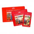 Faber-Castell 115845 Classic 六角形鐵盒彩色木顏色筆(24色)