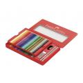 Faber-Castell 115849 Classic 六角形鐵盒彩色木顏色筆(48色)