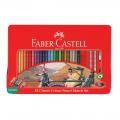 Faber-Castell 115849 Classic 六角形鐵盒彩色木顏色筆(48色)