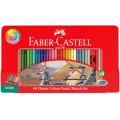 Faber-Castell 115893 Classic 六角形鐵盒彩色木顏色筆(60色)