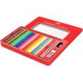 Faber-Castell 115893 Classic 六角形鐵盒彩色木顏色筆(60色)