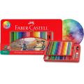 Faber-Castell 115893 Classic 六角形鐵盒彩色木顏色筆(60色)